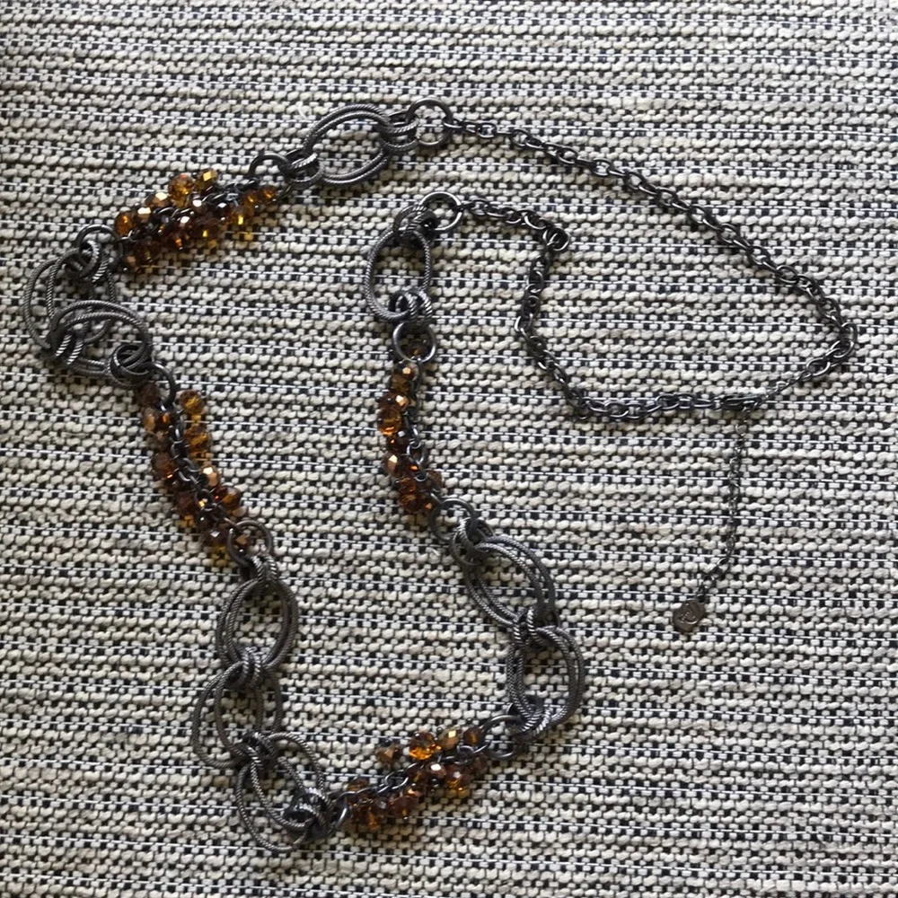 Orange Beaded Accent Necklace